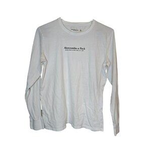 Abercrombie & Fitch White Long Sleeve Tee XS